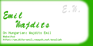 emil wajdits business card